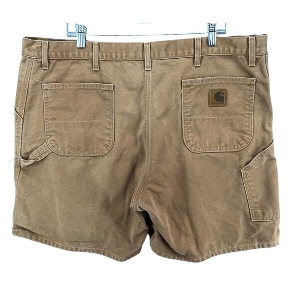 Carhartt Carpenter Shorts 42 Brown Cotton Relaxed Fit Broken In Workwear Utility - Picture 4 of 13